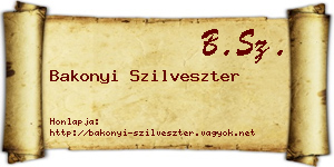 Bakonyi Szilveszter névjegykártya